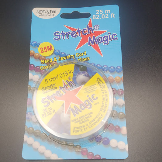 .5MM STRETCH MAGIC CORD CLEAR 25 METERS.