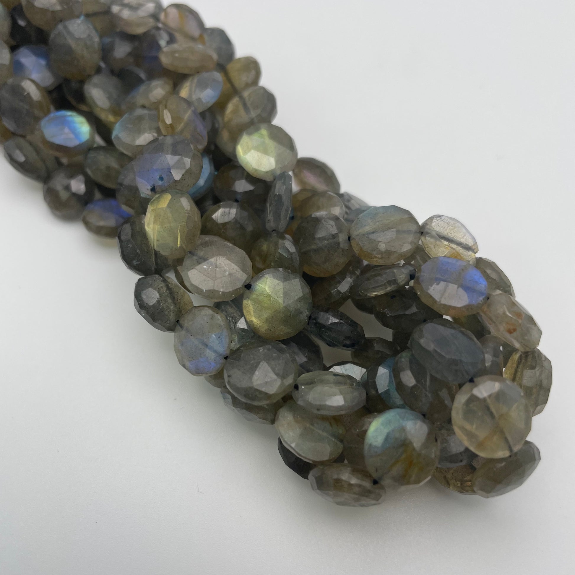 10mm Labradorite Coin Faceted