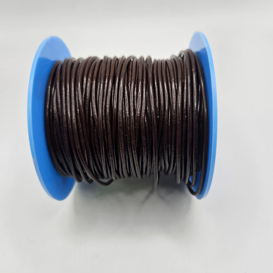 1.5mm Brown Leather Cord PER FOOT.