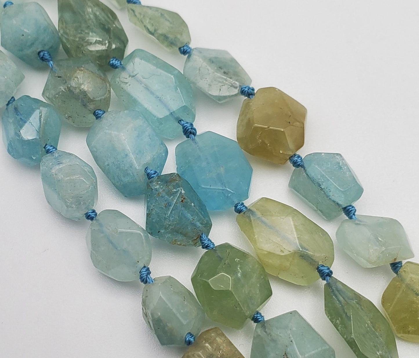 10 to 14mm Aquamarine Chunk Faceted.