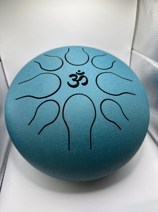 10” Teal Tongue Drum.