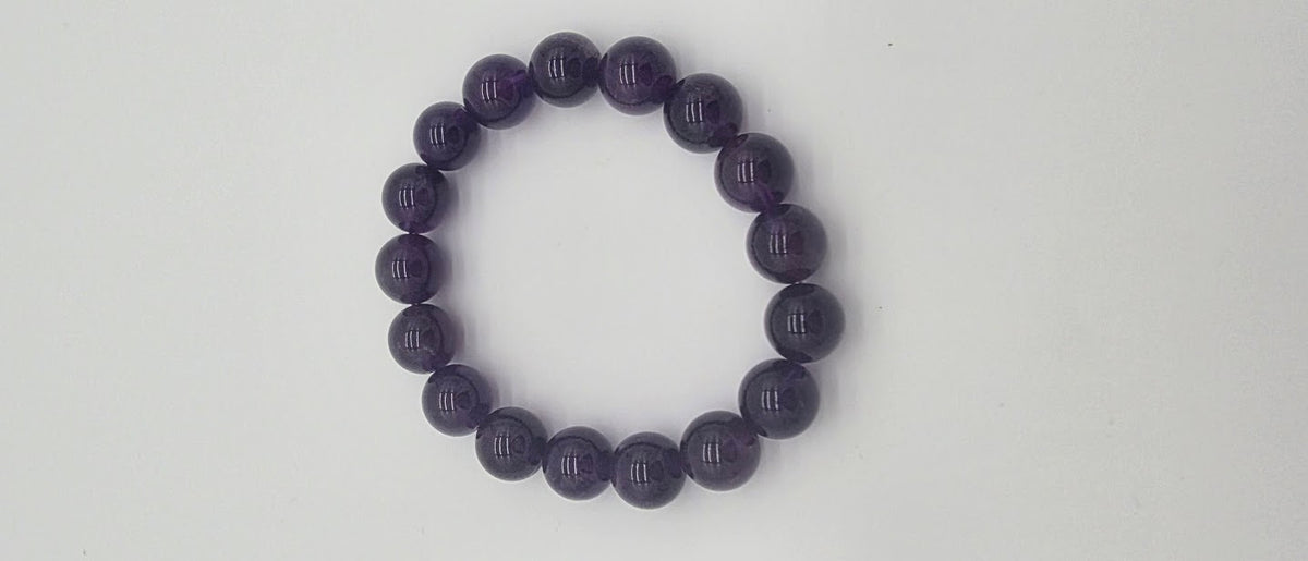 10mm Amethyst Stretch Bracelet.