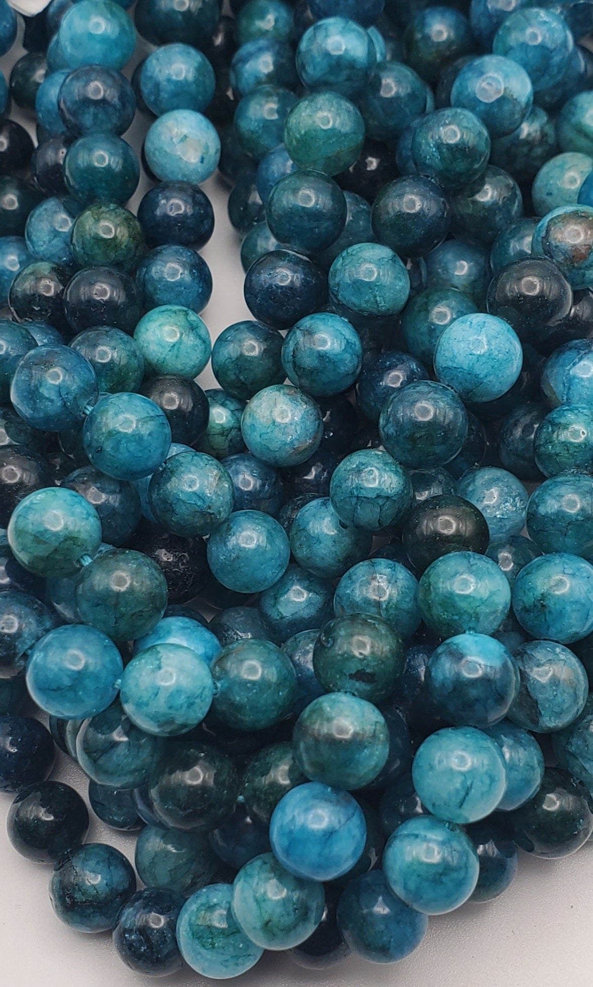 10mm Apatite Round Dyed.