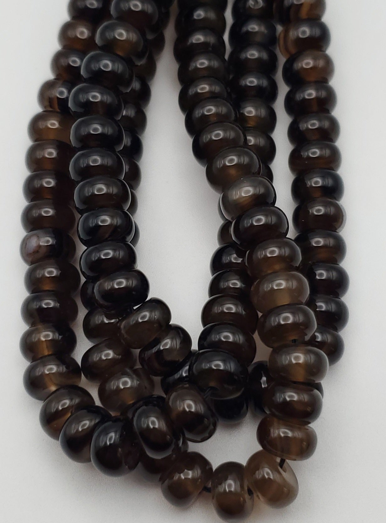 10mm Black Agate Rondelle.