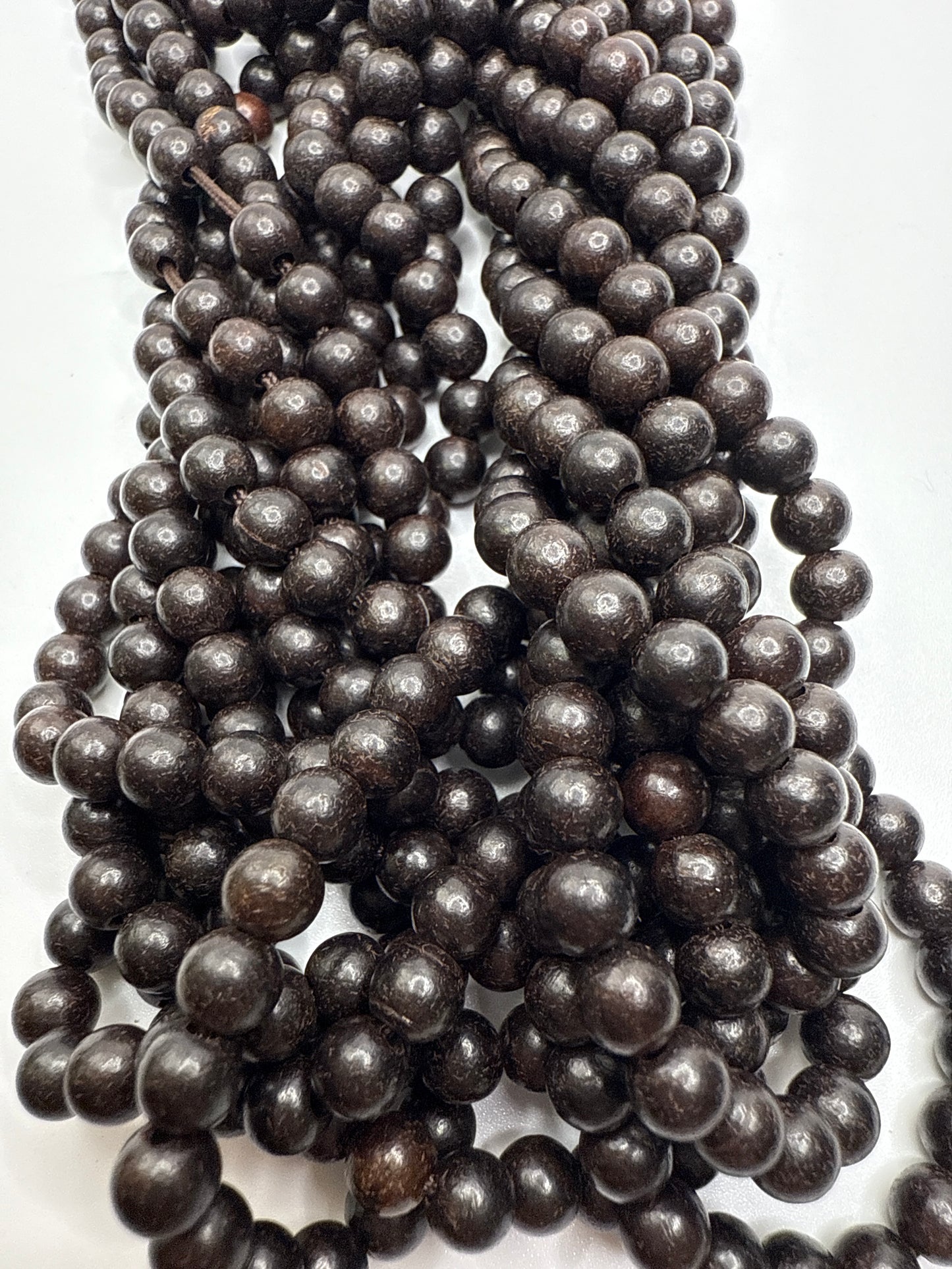 10mm Black Wood Beads.