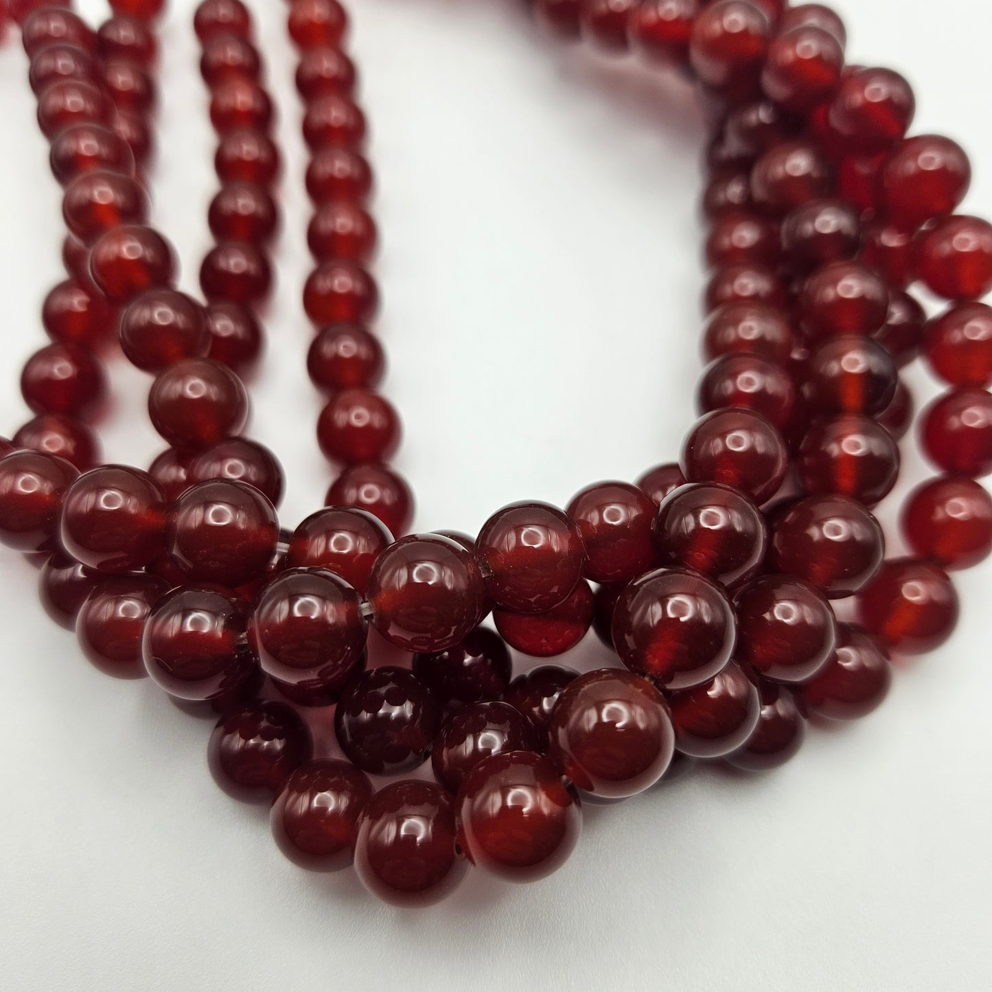 10mm Carnelian Round Bead Strand.