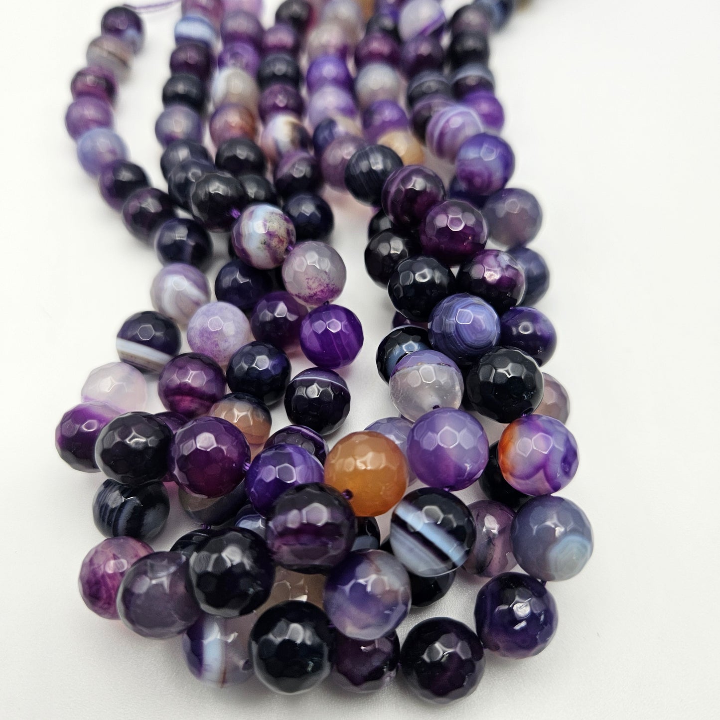 10mm Dyed Purple Agate Round Smooth.