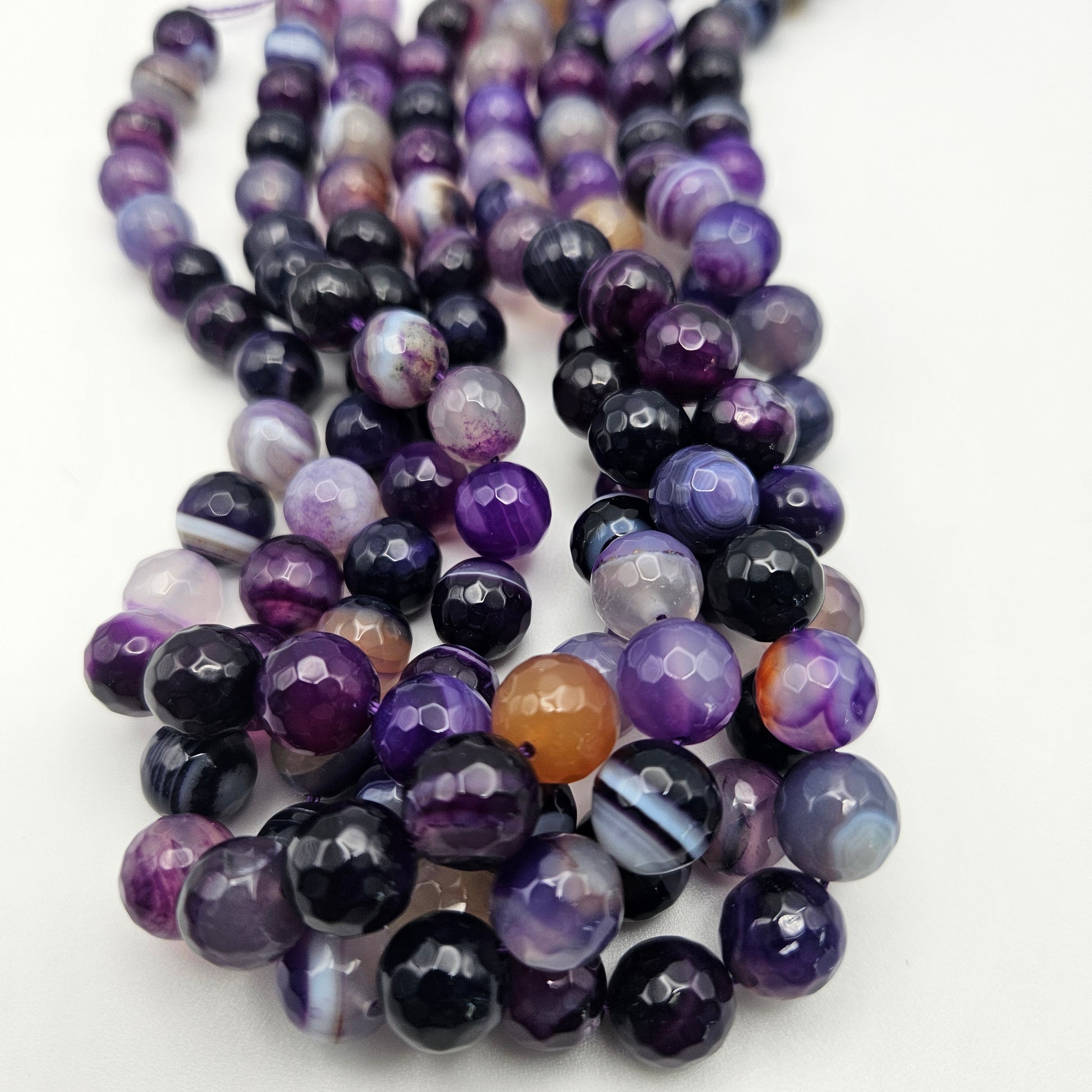 10mm Dyed Purple Agate Round Smooth.