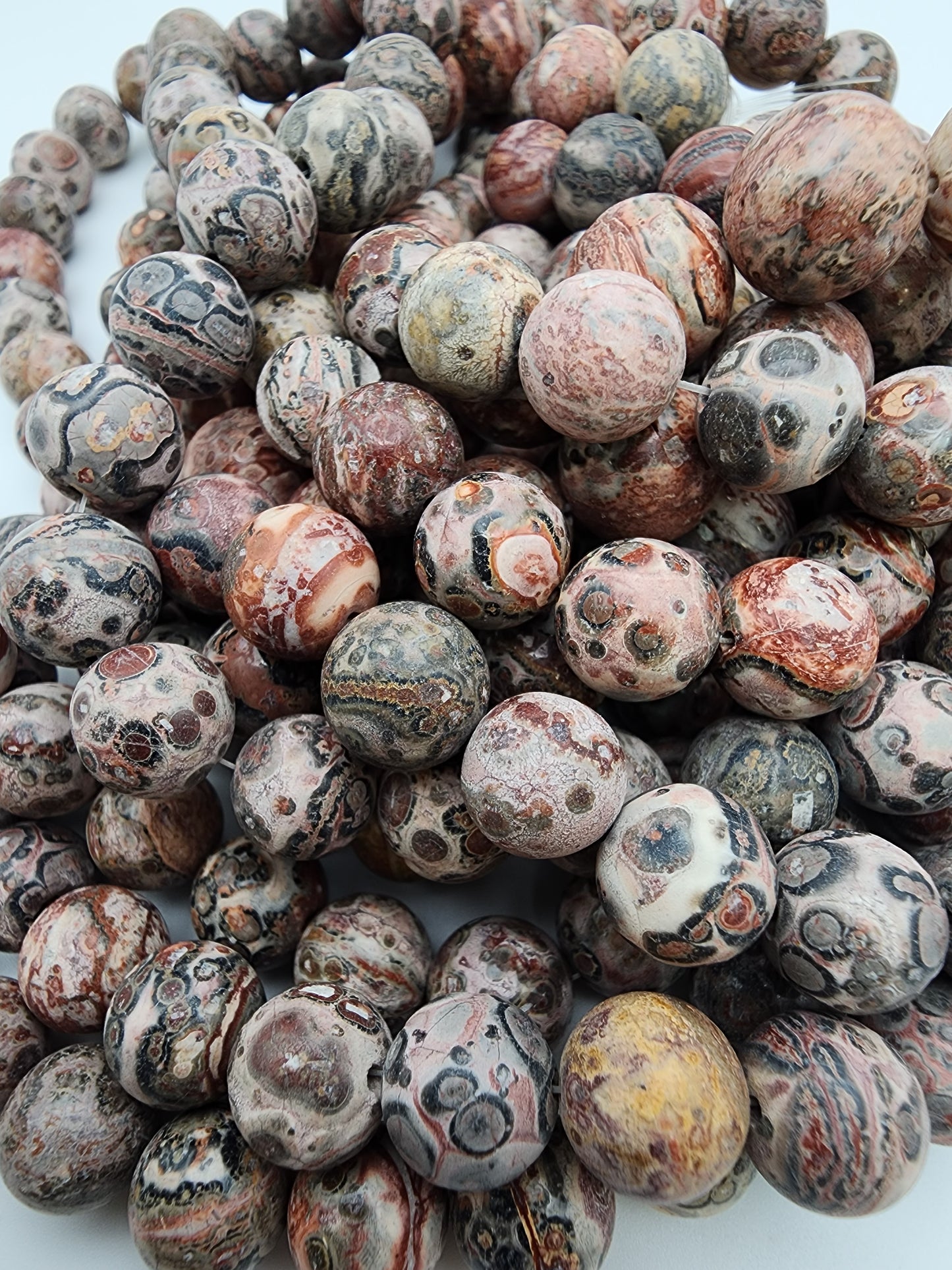 10mm Leopard Jasper Bead Strand.