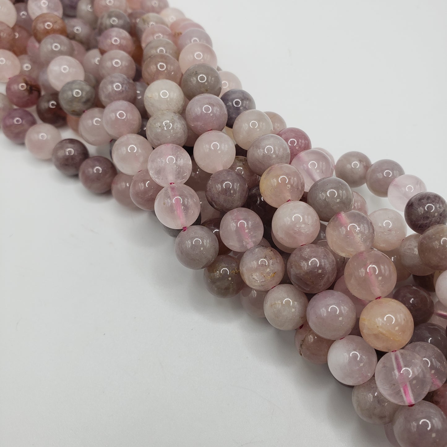 10mm Madagascar Rose Quartz Bead Strand.