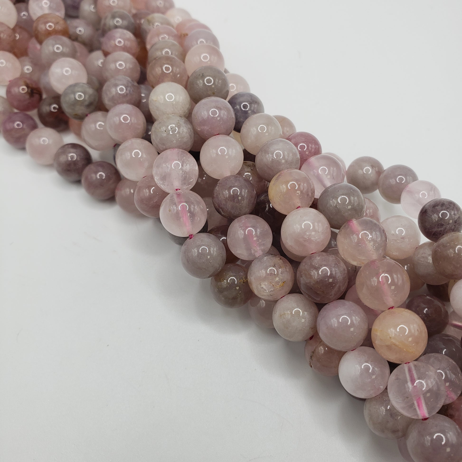 10mm Madagascar Rose Quartz Bead Strand.
