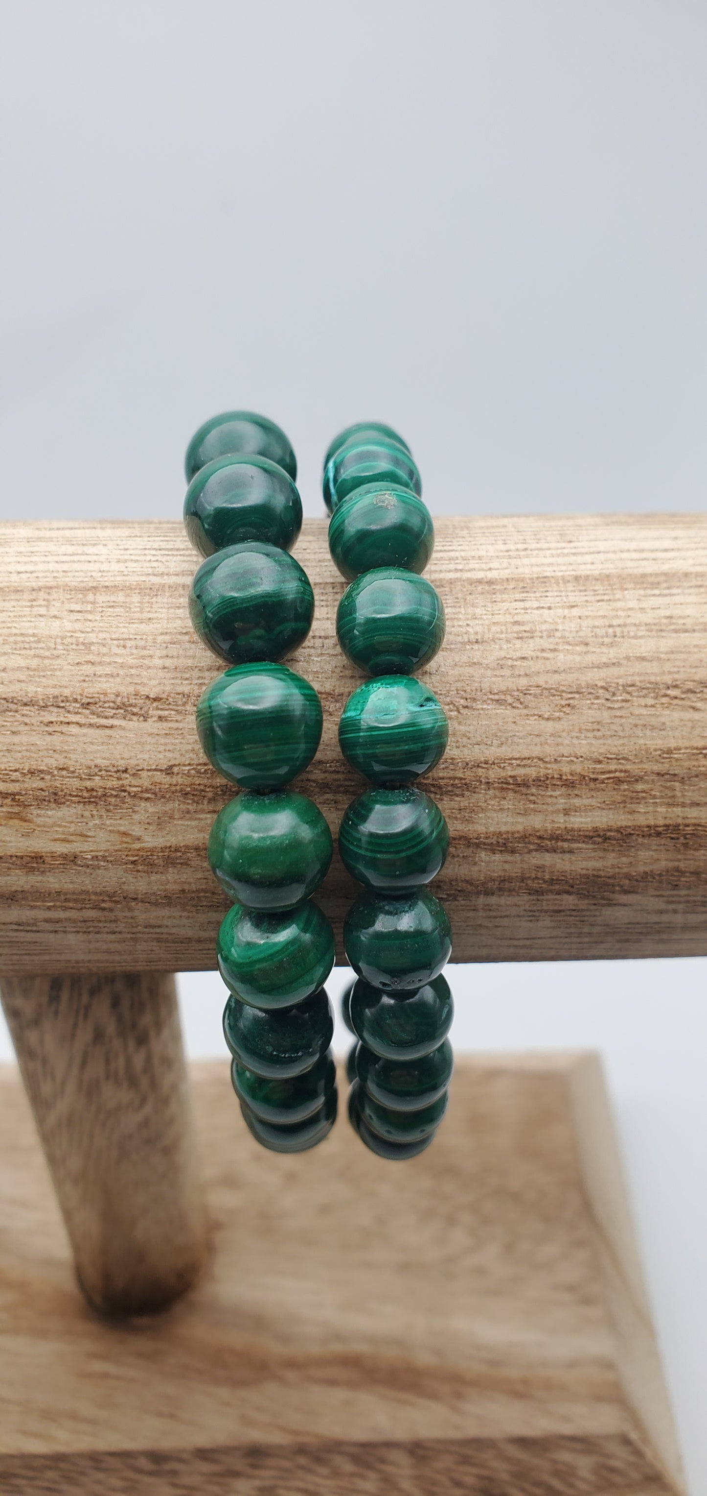 10mm Malachite Stretch Bracelet.