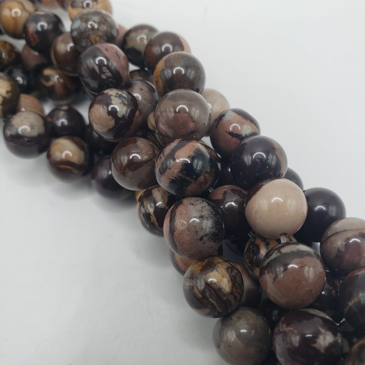 10mm Mexican Birdeye Agate Beads.
