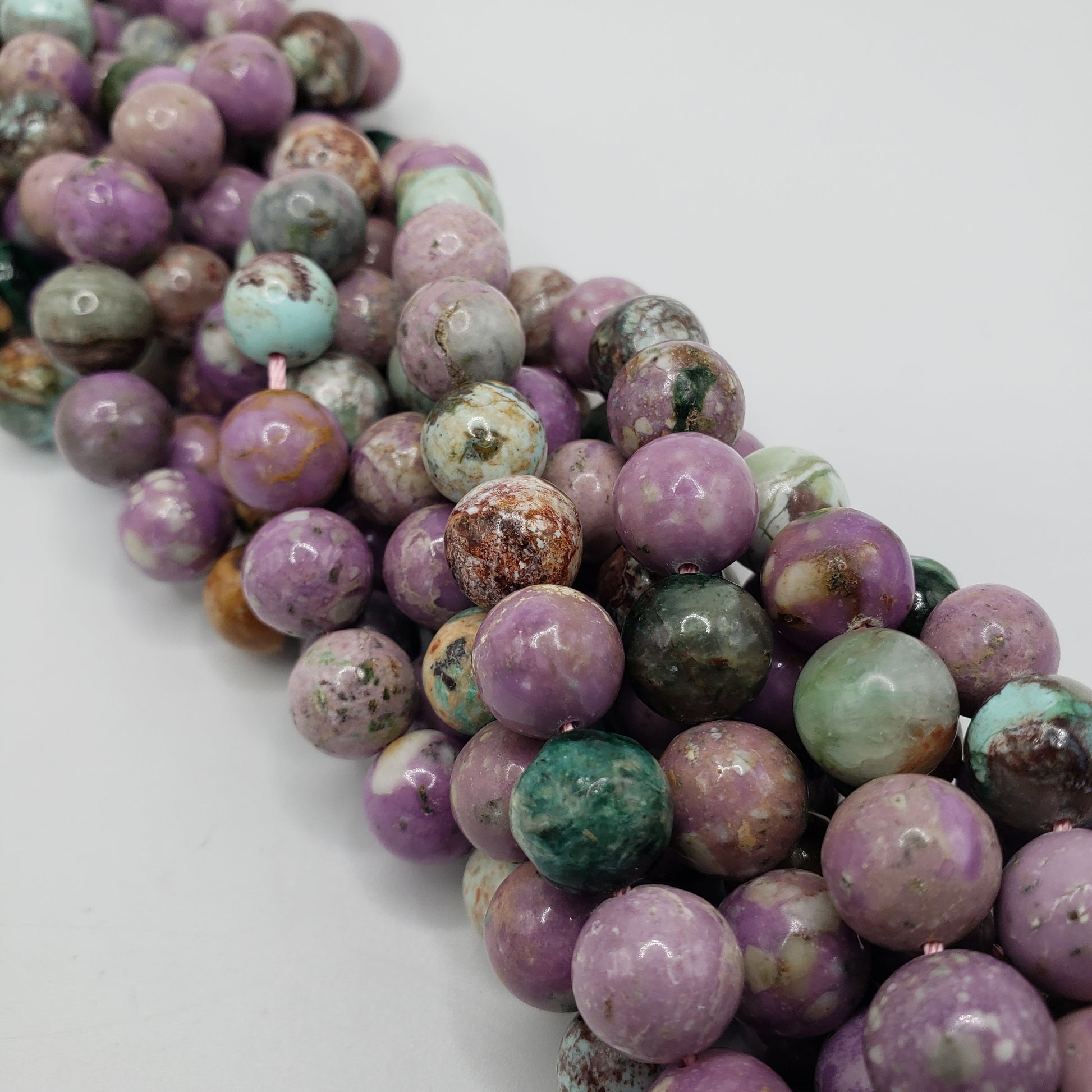 10mm Mix Triolite Bead Strand.