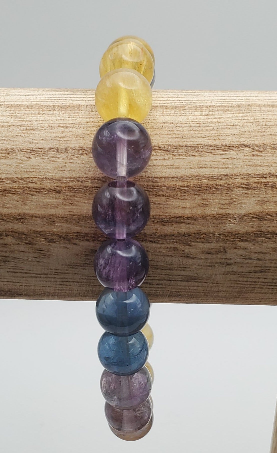 10mm Rainbow Fluorite Bracelet.