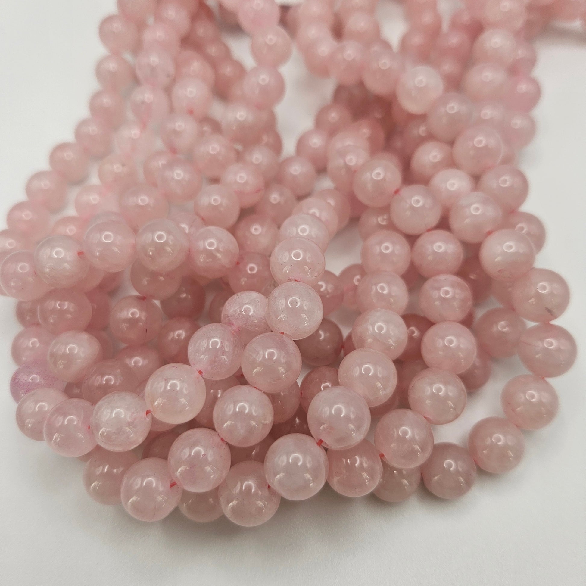 10mm Rose Quartz Round Bead Strand.