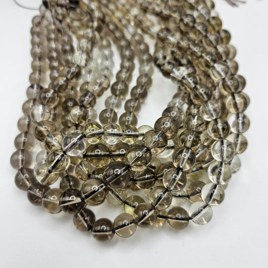 10mm Smoky Quartz Bead Strand.