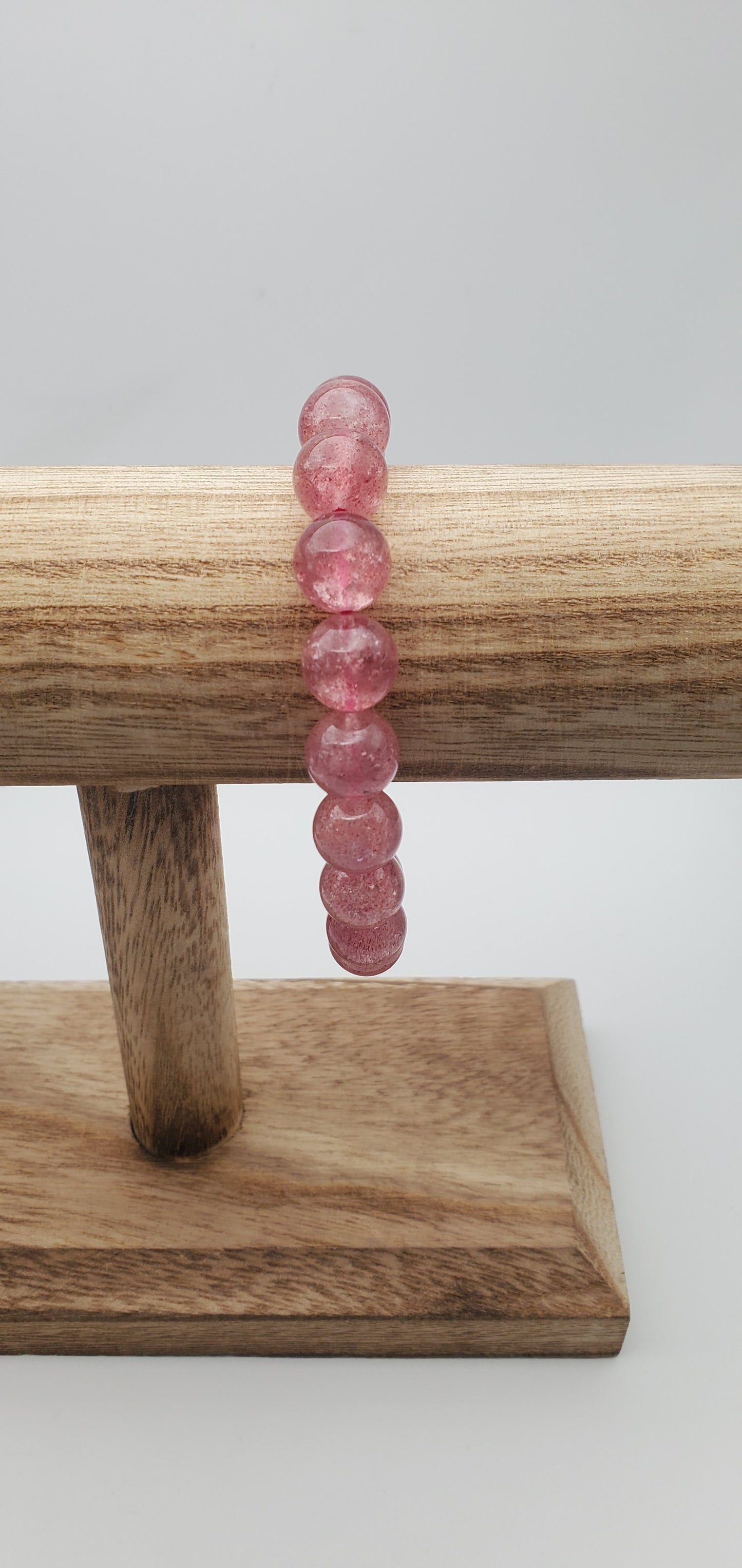 10mm Strawberry Quartz Stretch  Bracelet.