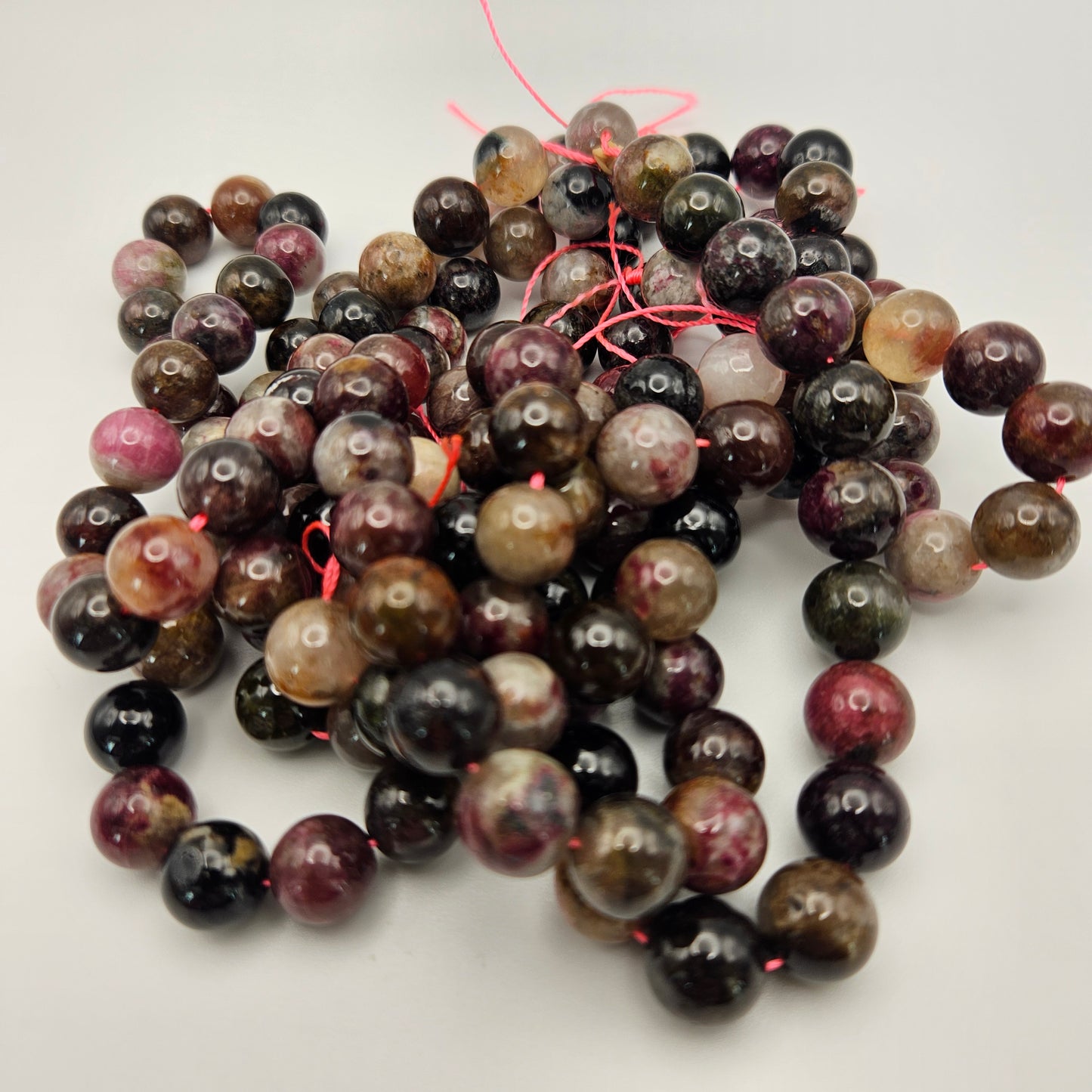 10mm Watermelon Tourmaline Round Smooth.