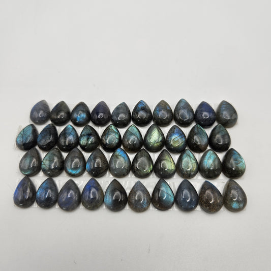 10x14mm Labradorite Pear Shaped Cabochon.