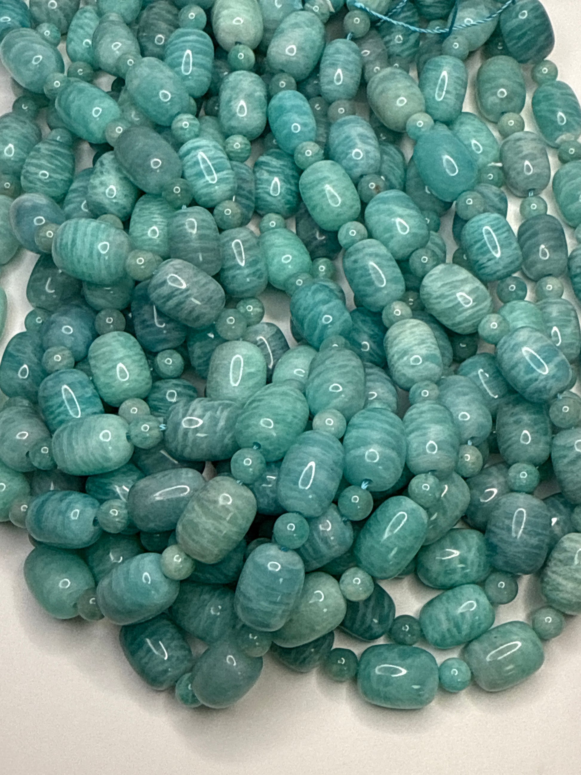 10x15mm Russian Amazonite Barrel Smooth.