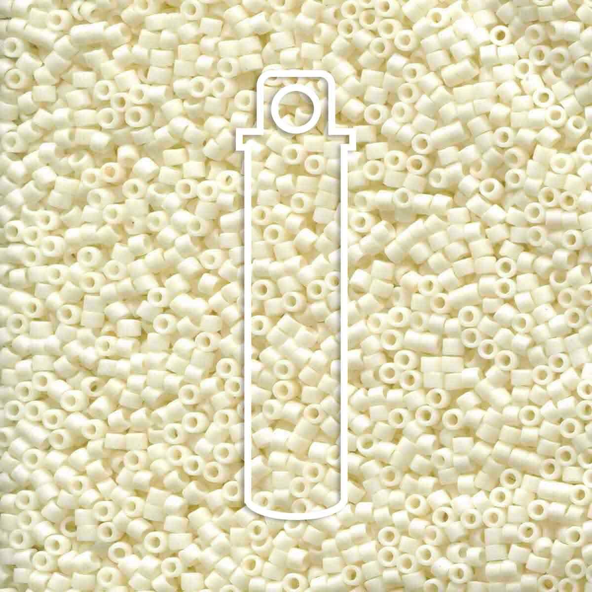 11/0 DELICA BD MATTE CREAM APRX 6.6 GM DB352-TB.