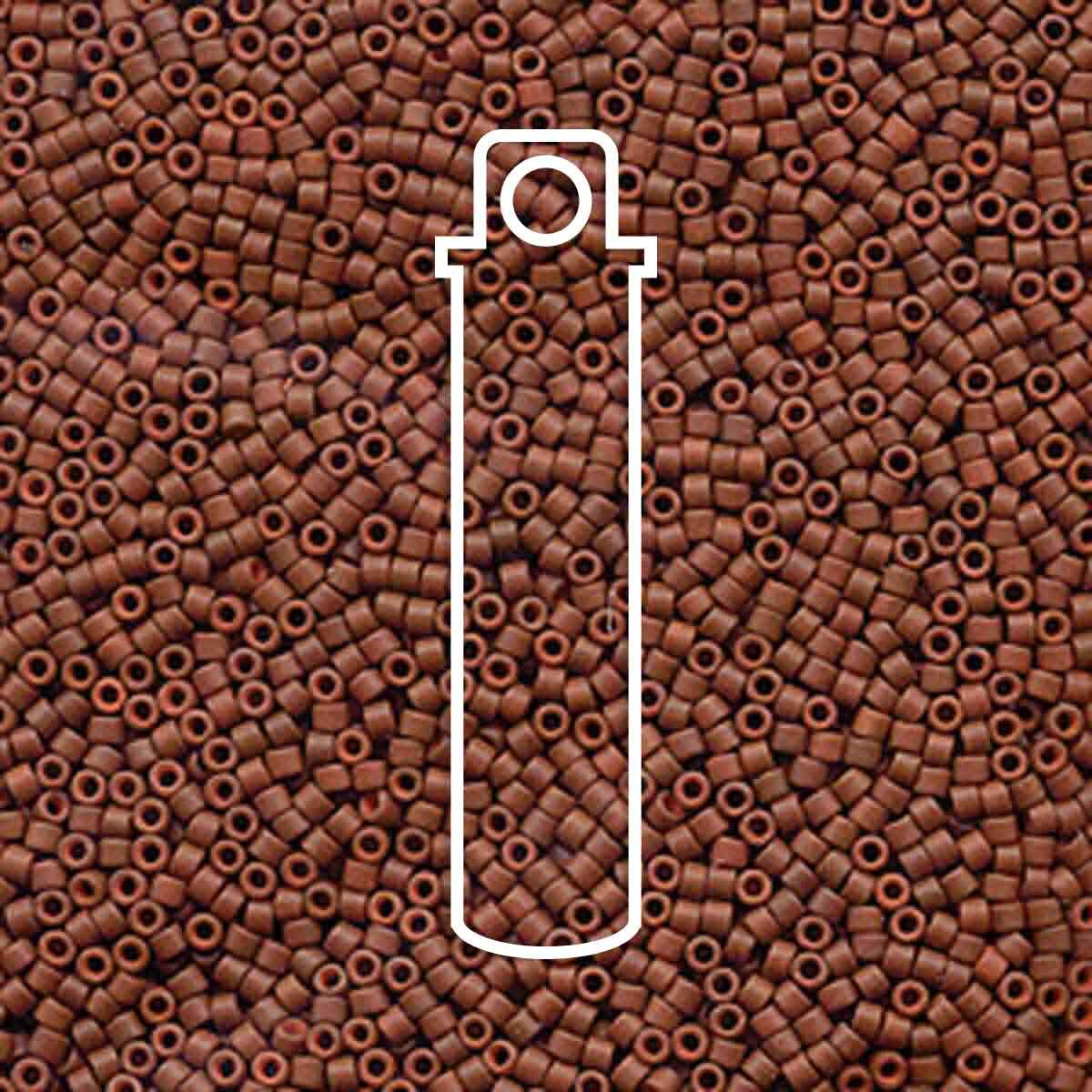 11/0 DELICA BD DYED MATTE OPAQUE SIENNA DB794-TB.