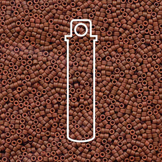 11/0 DELICA BD DYED MATTE OPAQUE SIENNA DB794-TB.