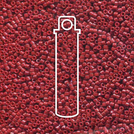 11/0 DELICA BD DYED OPAQUE CRANBERRY DB654-TB.