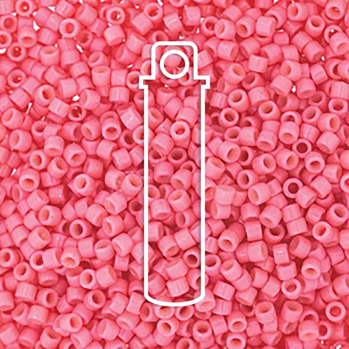 11/0 DELICA DURACOAT OPQ GUAVA DB2115-TB SEED BEADS.