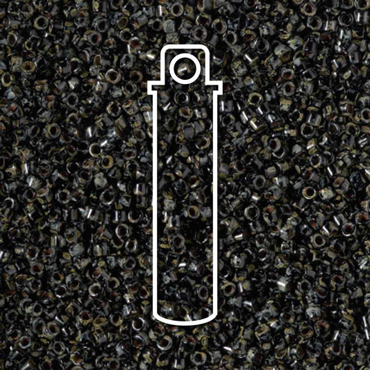 11/0 DELICA PICASSO SMOKY BLACK MATTE DB2261-TB.