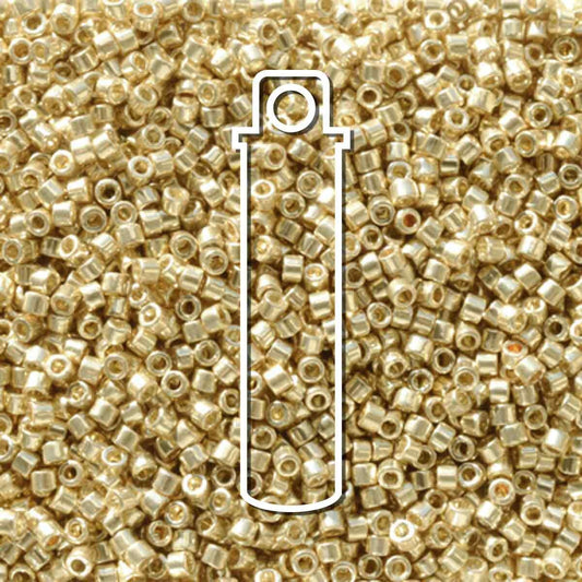 11/0 DELICA DURACOAT GALV PALE GOLD DB2501-TB.
