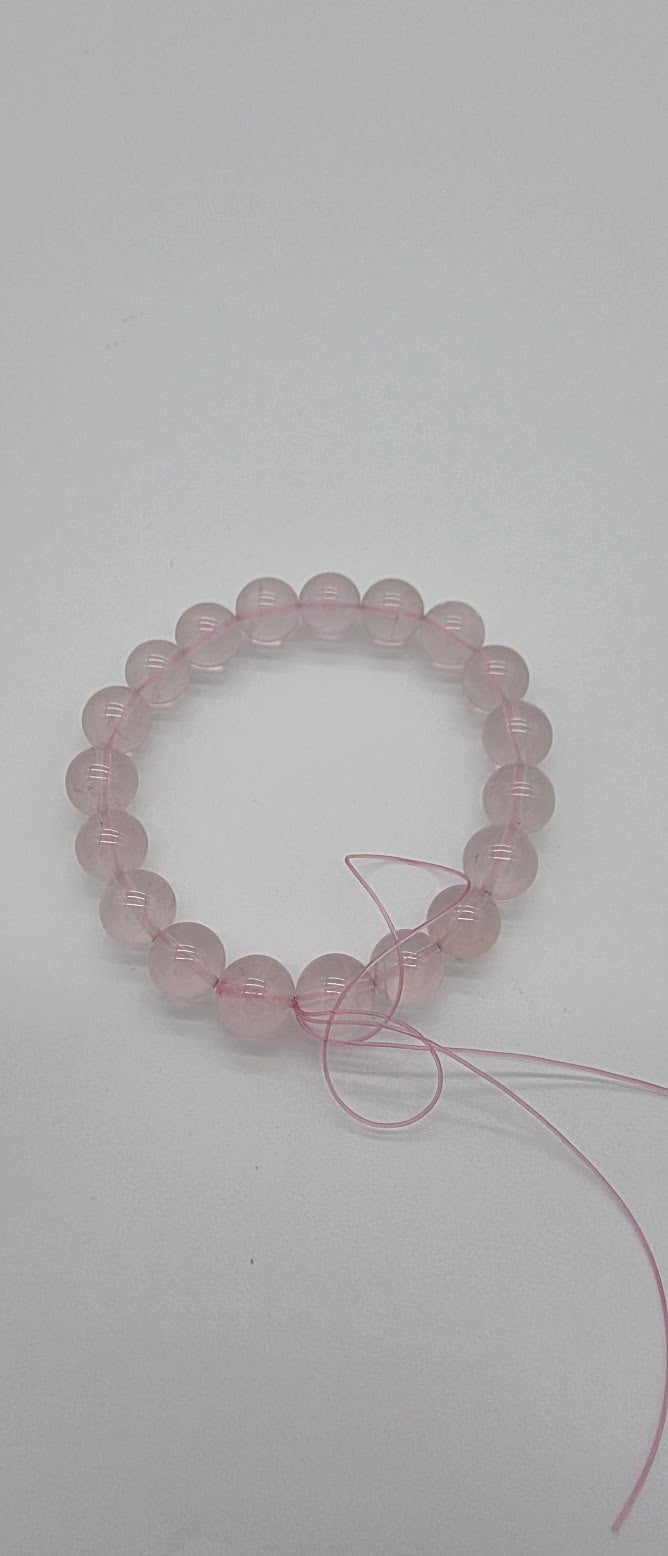12mm AAA Rose Quartz Stretch Bracelet.