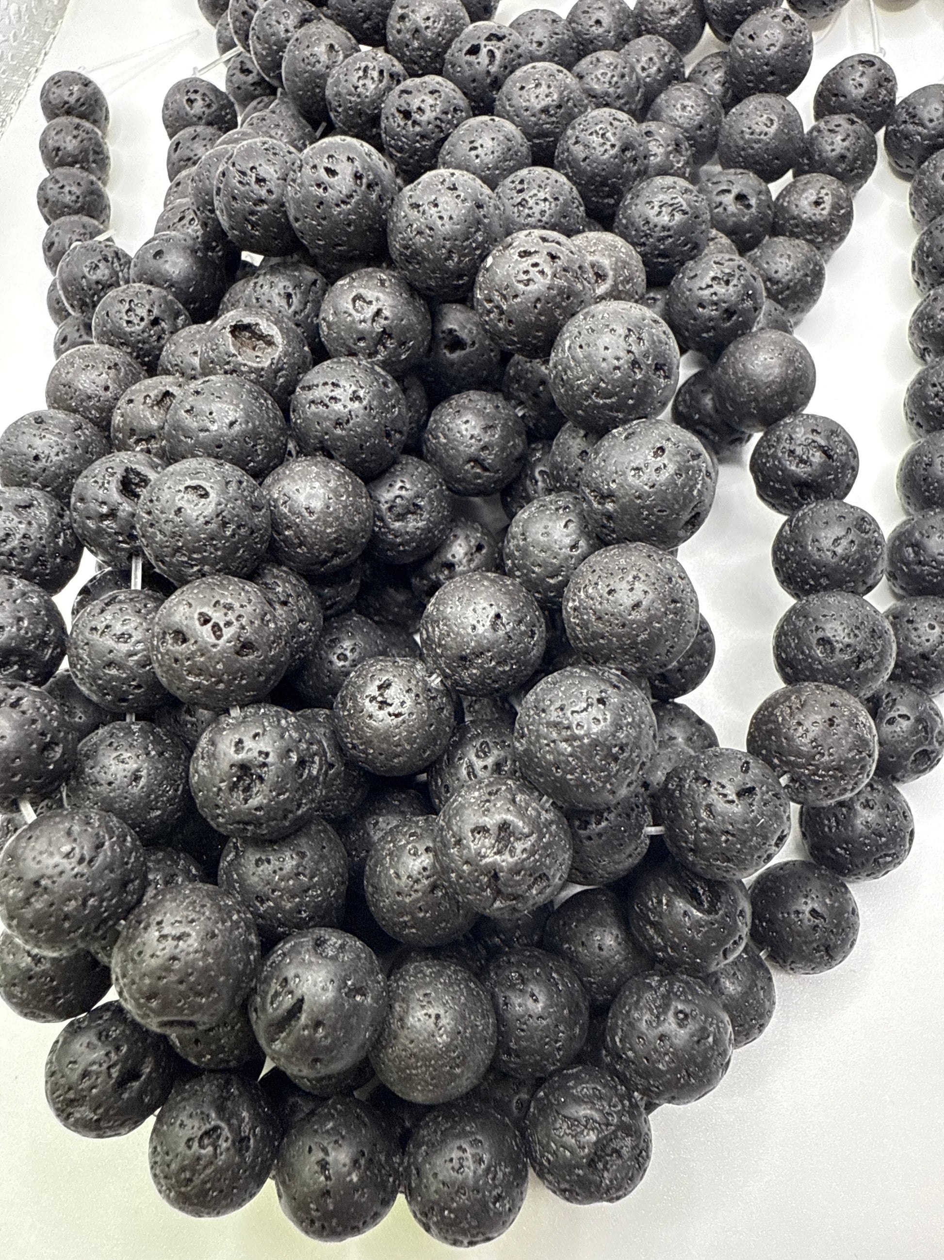 12mm Lava Rock Round.
