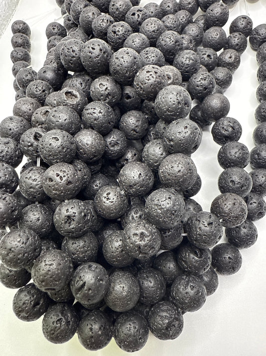 12mm Lava Rock Round.