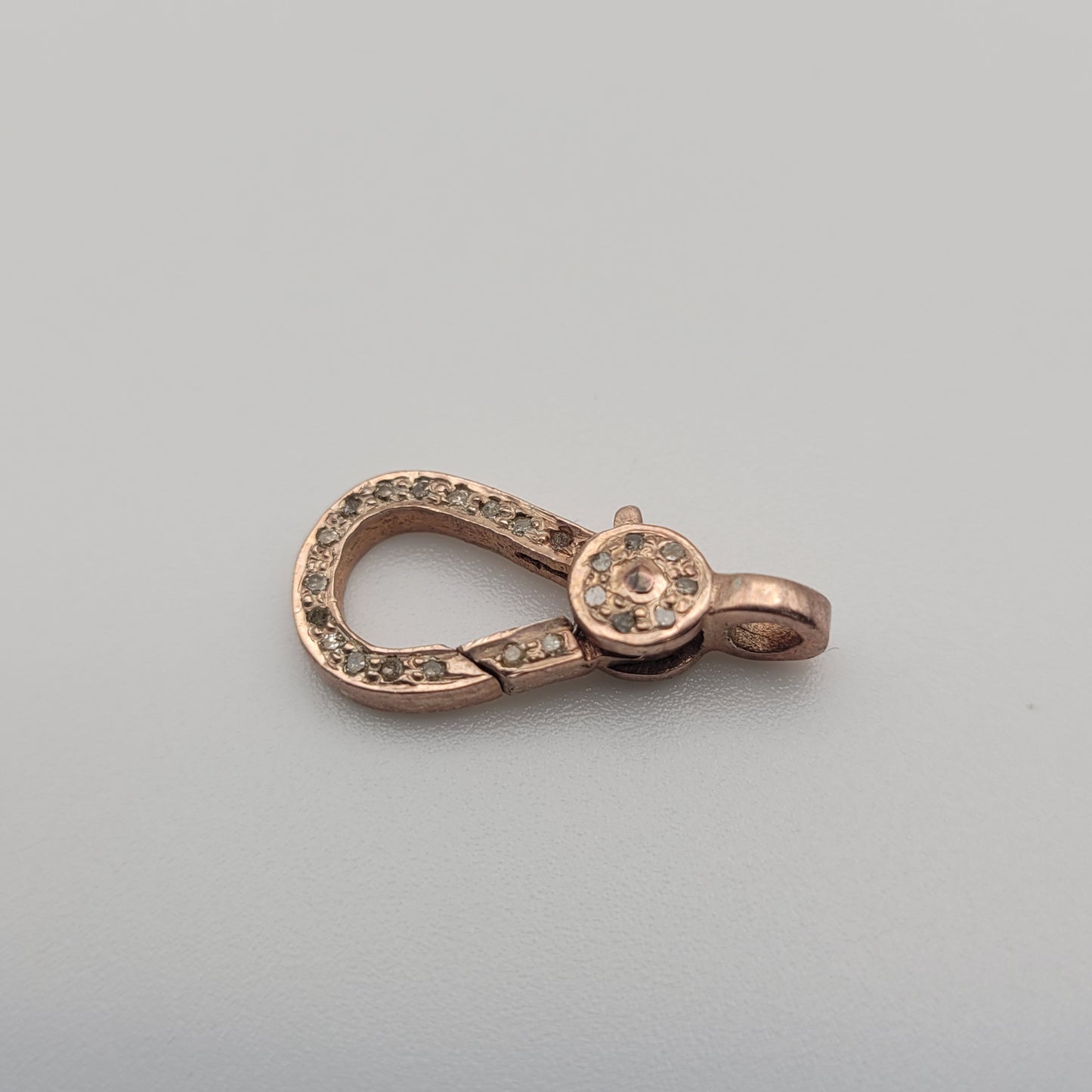 12mm Rose Gold Diamond Lobster Clasp.