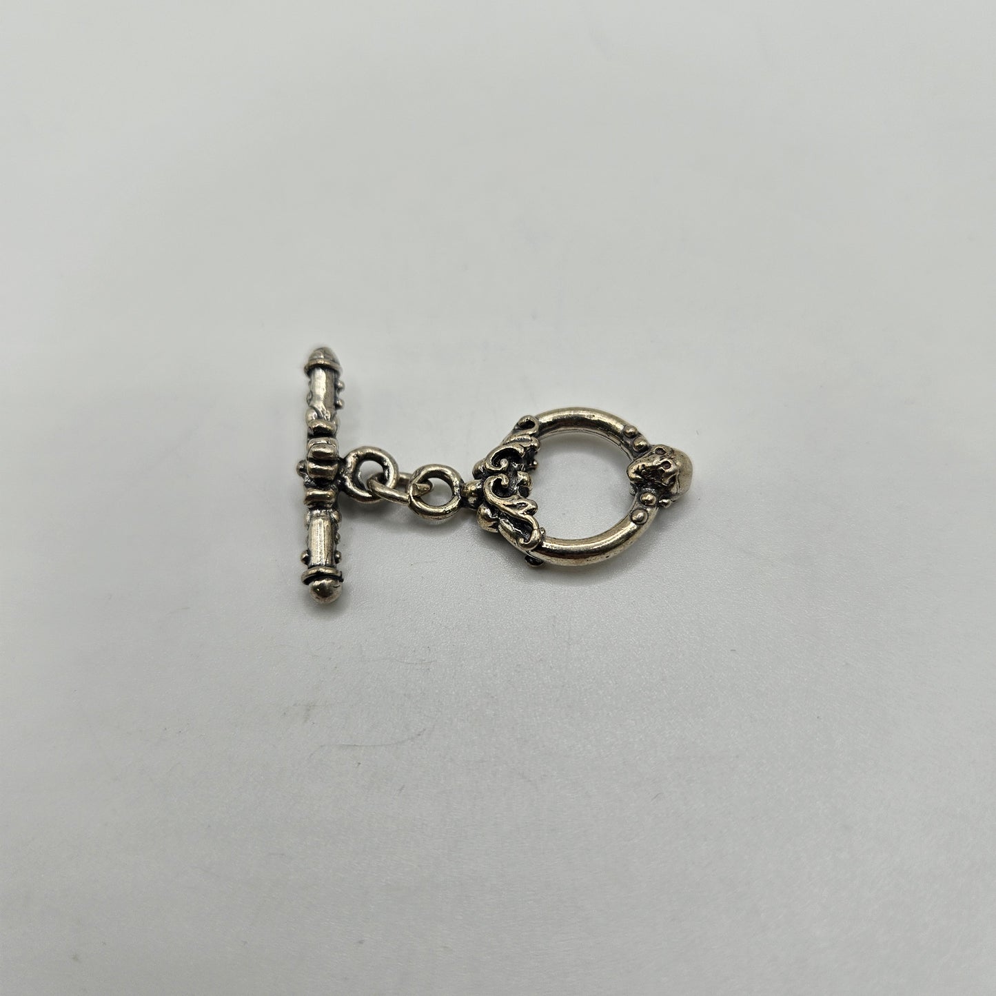 12mm Sterling Silver Skull Toggle Clasp.