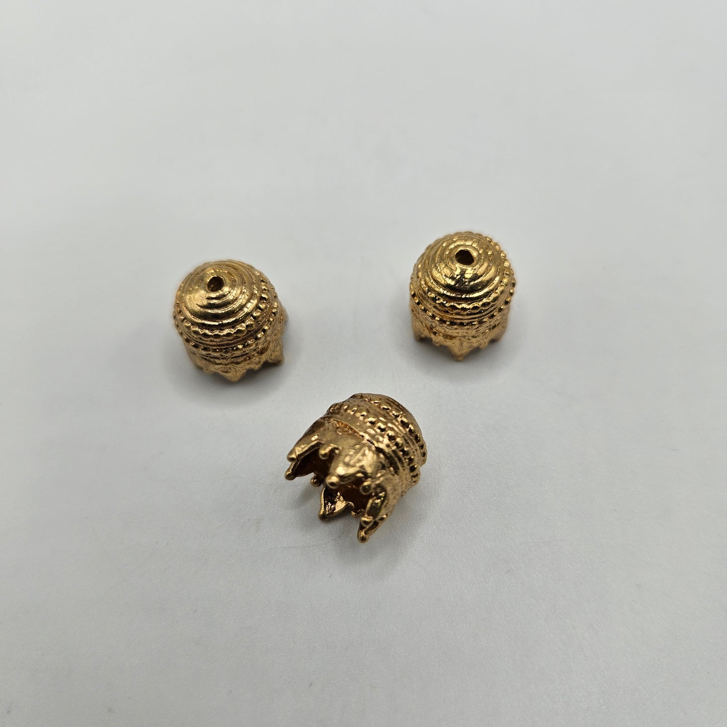 12mm Vermeil Bead Cap Ends.