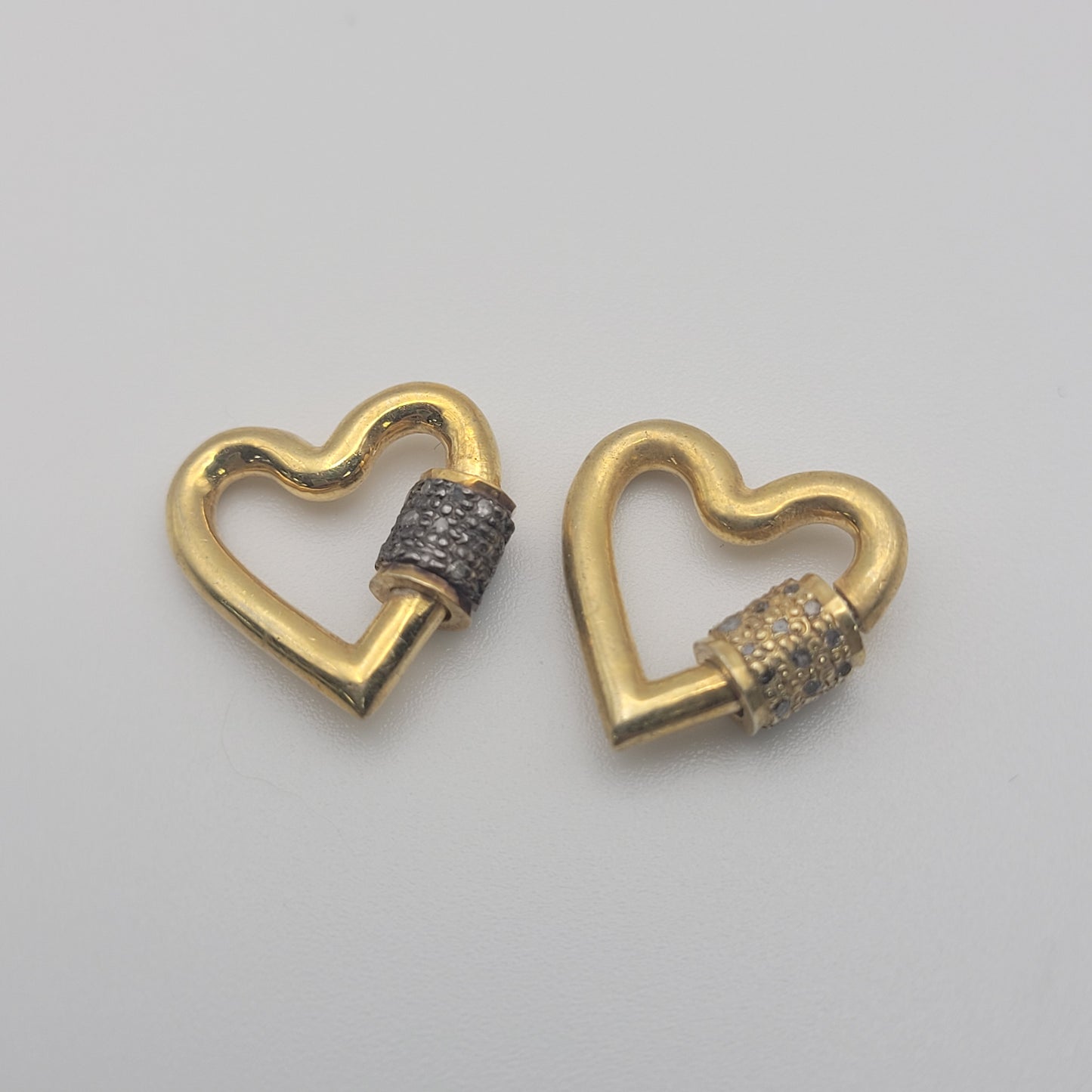 12mm Vermeil Heart Twist Clasp.