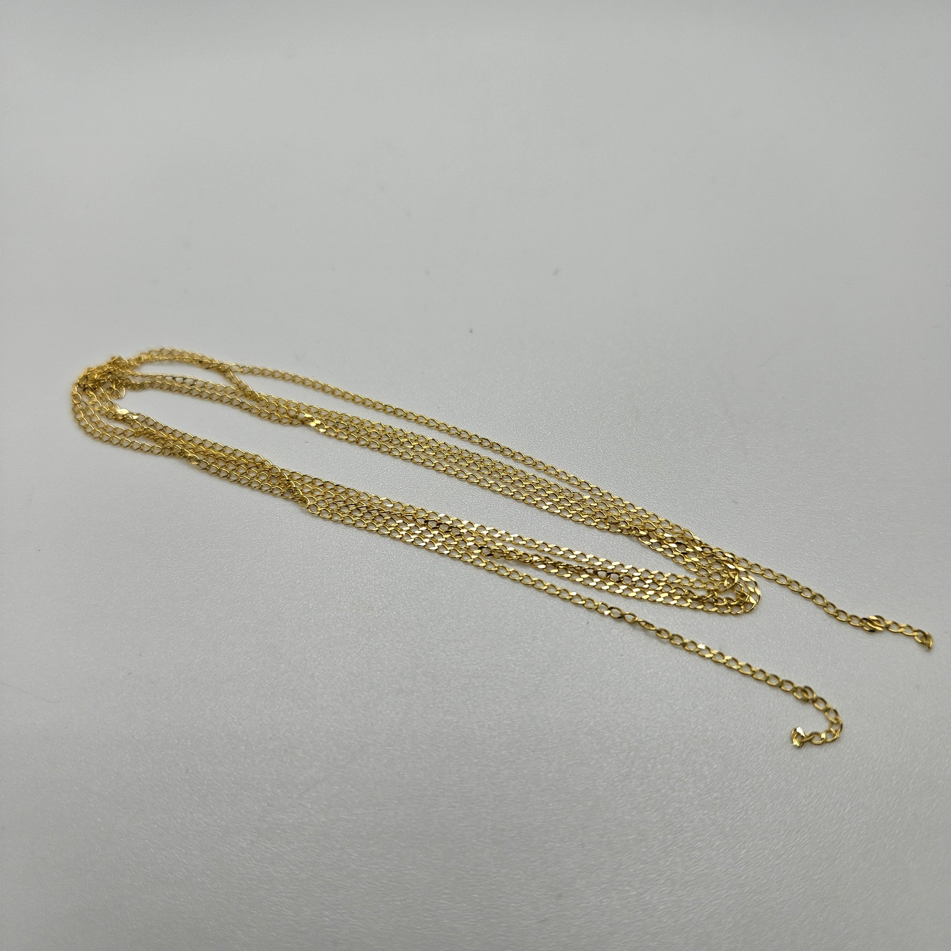 14k Gold Cable Perm Jewelry Chain Per Inch.