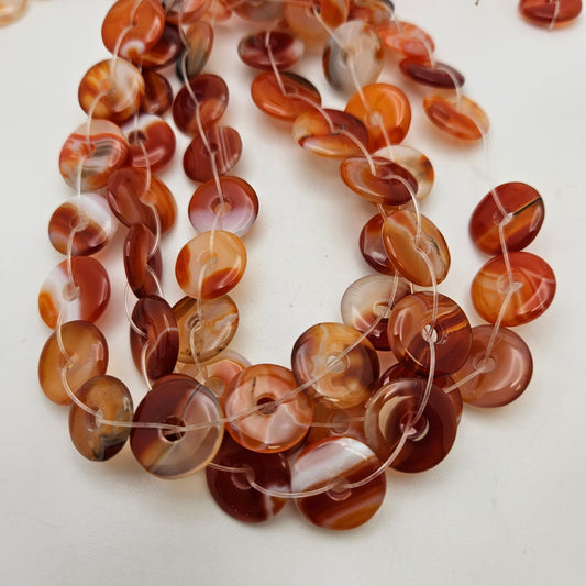 14mm Carnelian Donut.