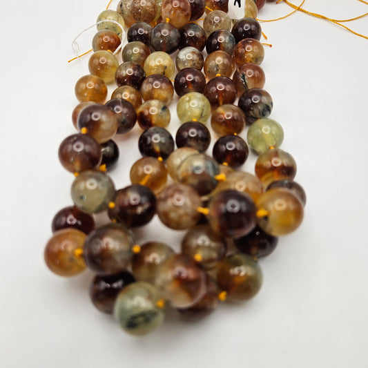 14mm Honey Prehnite Round Smooth.