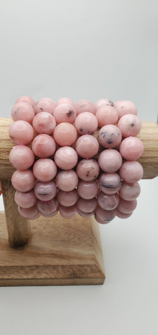 14mm Pink Opal Bracelet.
