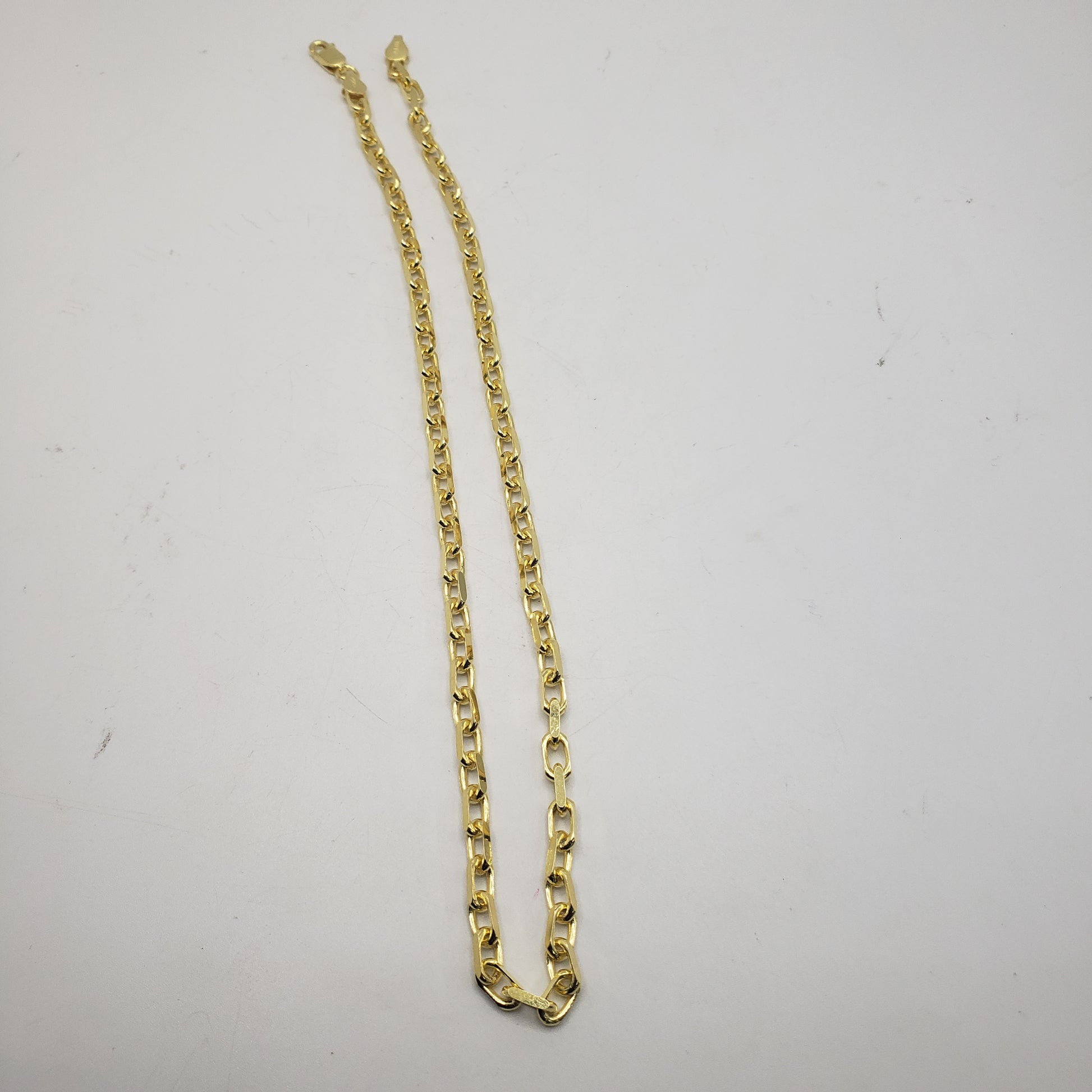16 Inch Long Gold Vermeil Thick Paperclip Chain.