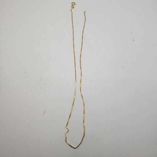 16 Inch Long Gold Vermil Box Chain.