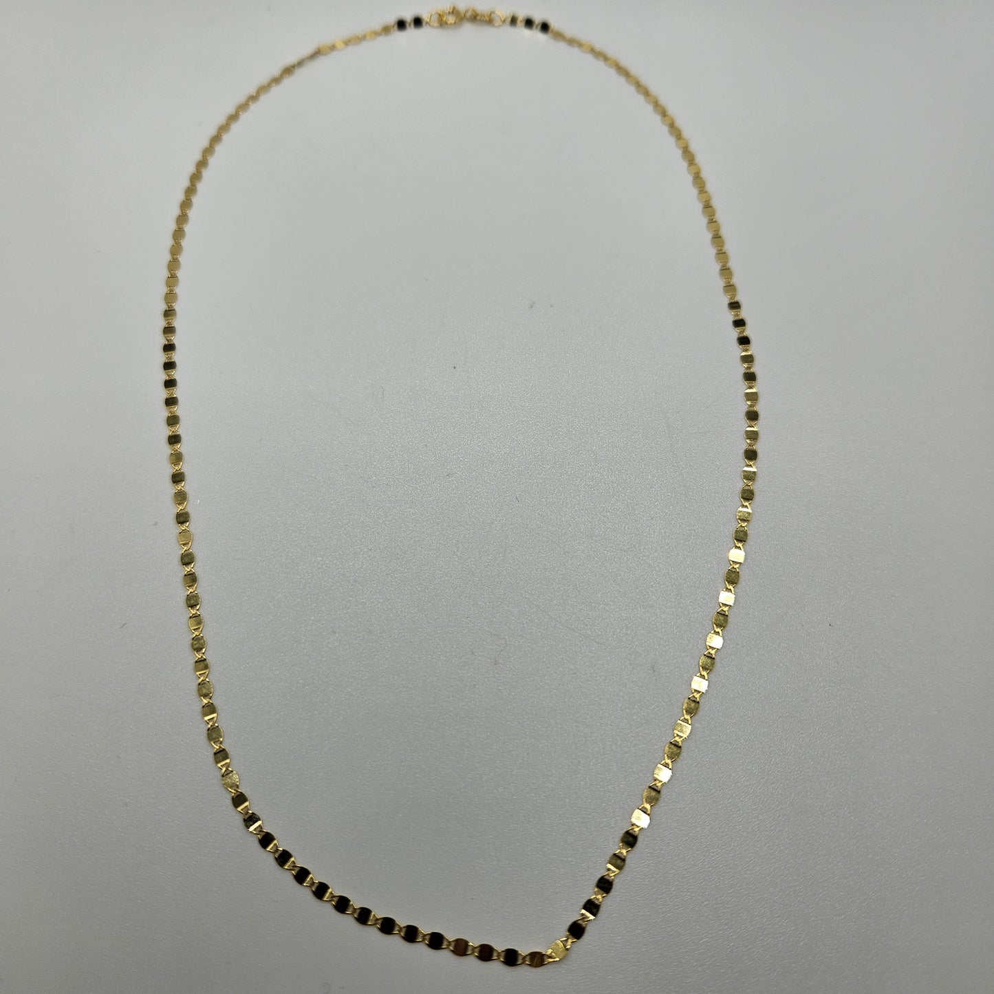 16 Inch Long Flat Marina Gold Filled Chain.