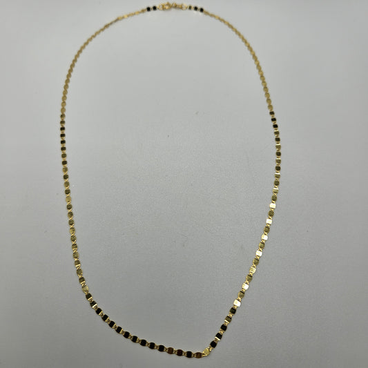 16 Inch Long Flat Marina Gold Filled Chain.