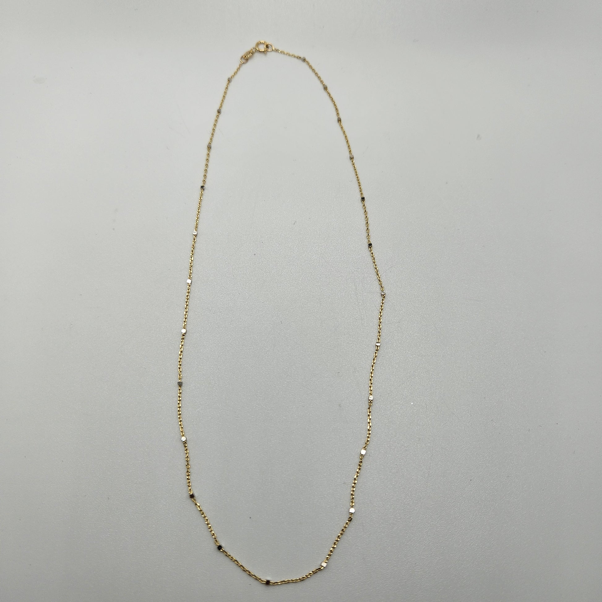 16 Inch Satellite Cube Gold Filled Chain.