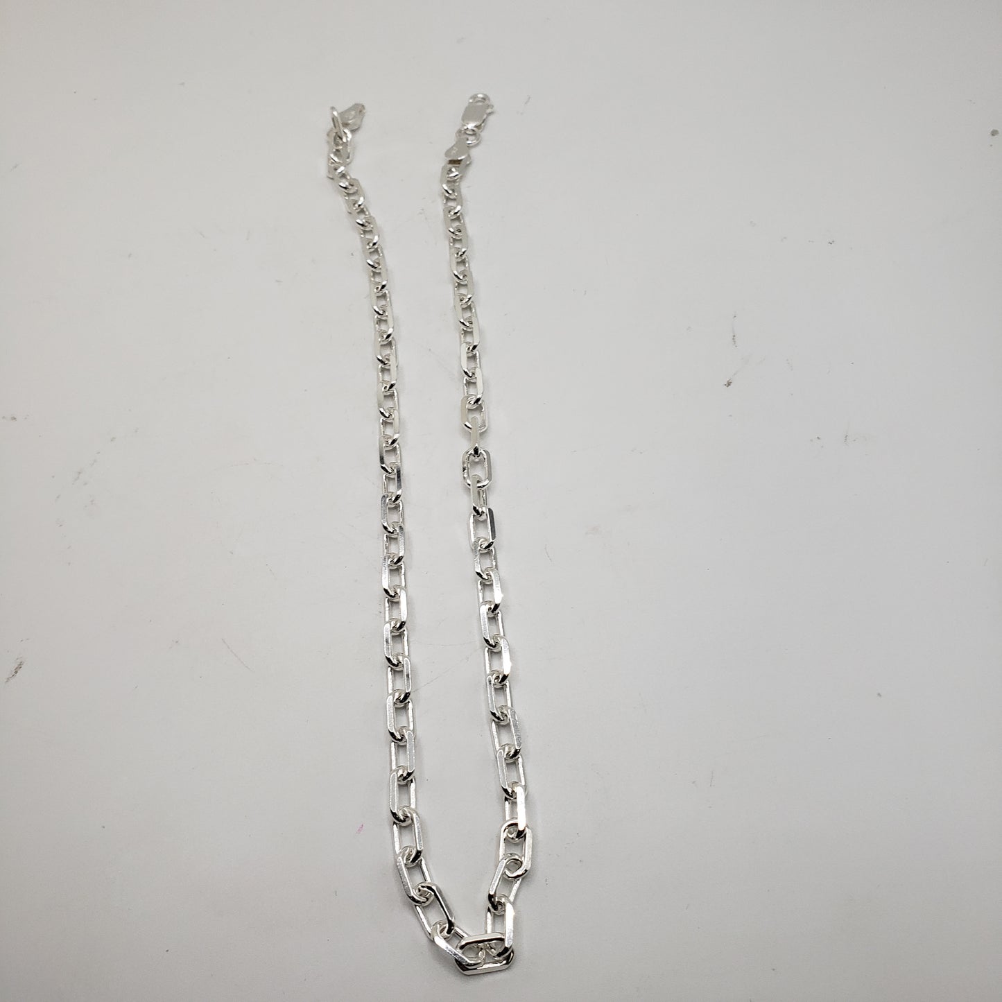16 Inch Long Sterling Silver Large Paperclip Chain.