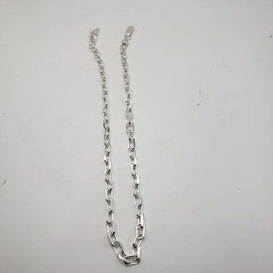 16 Inch Long Sterling Silver Large Paperclip Chain.